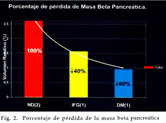 Cuando te diagnostican diabetes tipo 2, ya has perdido un 50-60% de la masa pancreática (células beta-pancreaticas) ya q el inicio de la enfermedad (resistencia a la insulina) empezó años antes sin q haya ningún síntoma ni haya alteraciones en la glucosa en ayunas en analíticas