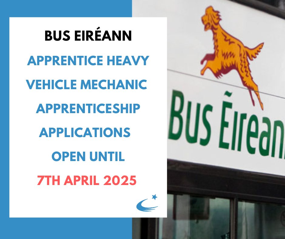 cspreparation's tweet photo. **2025 BUS EIREANN APPRENTICESHIPS**
Applications are being accepted for Heavy Vehicle Apprentice Mechanics for both Bus Éireann and Dublin Bus, with placements starting in August/September 2025.
See here for more: https://t.co/HhZqyQ9kdy https://t.co/Qu2n5MTAn7