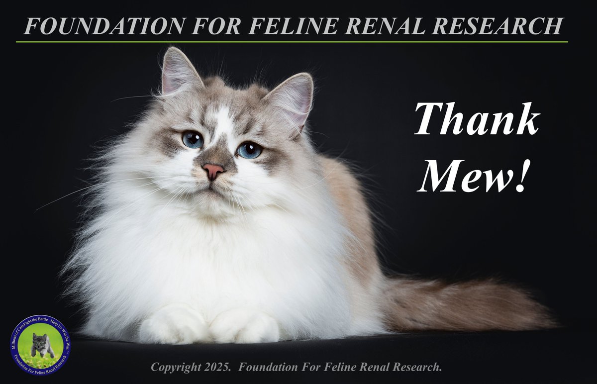 A big "thank mew" to everyone who helped us spread the word about Feline Chronic Kidney Disease during our annual awareness campaign!  We appreciate your help.  #Cats, #FelineCKD.