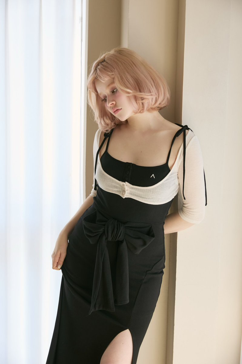 ワンピース andmary Lady like ribbon dress ANDMARY】Lady like ribbon dress