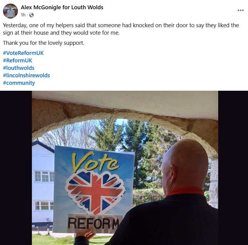 Reform UK's volunteer, former BNP member and candidate John Hattersley has been helping all over with Reform UK's campaigning, here he even with <a href="/andreajenkyns/">Dame Andrea Jenkyns DBE 🇬🇧</a>. 

Not sure how that would go down with the people of #Lincolnshire, what do you think <a href="/LincsLive/">Lincolnshire Live</a>?
