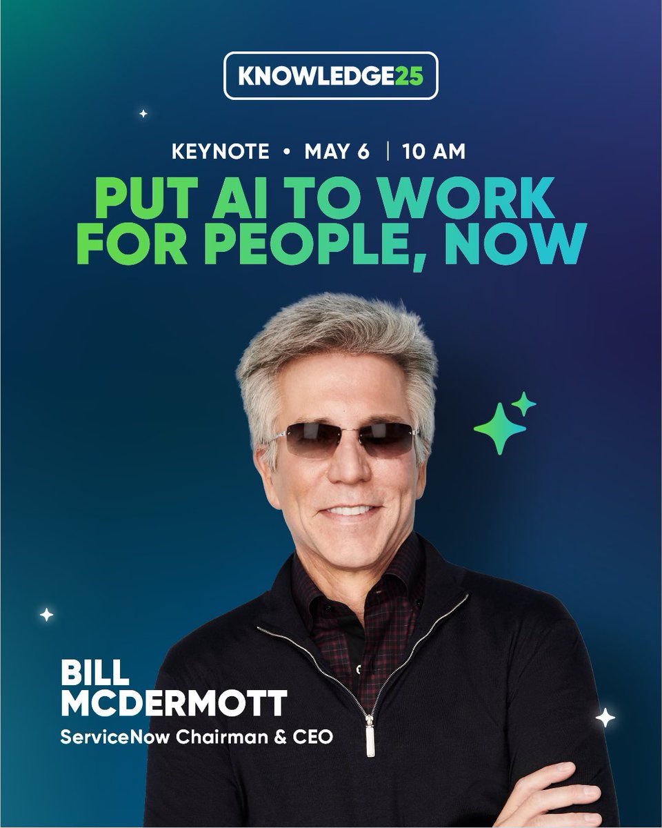 Sam203Tweets's tweet photo. CEO Bill McDermott kicks things off at Knowledge 2025 by sharing why this moment is a once-in-a-generation opportunity to put AI and AI agents to work for people. Learn more: https://t.co/Kbdn8kXVtQ https://t.co/1rXJlku2jl