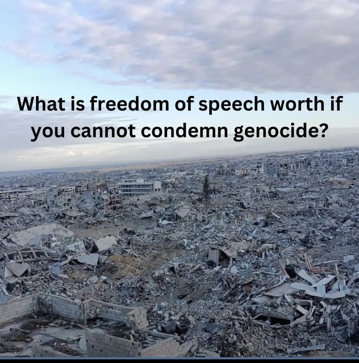 What is freedom of speech worth if you cannot condemn genocide?