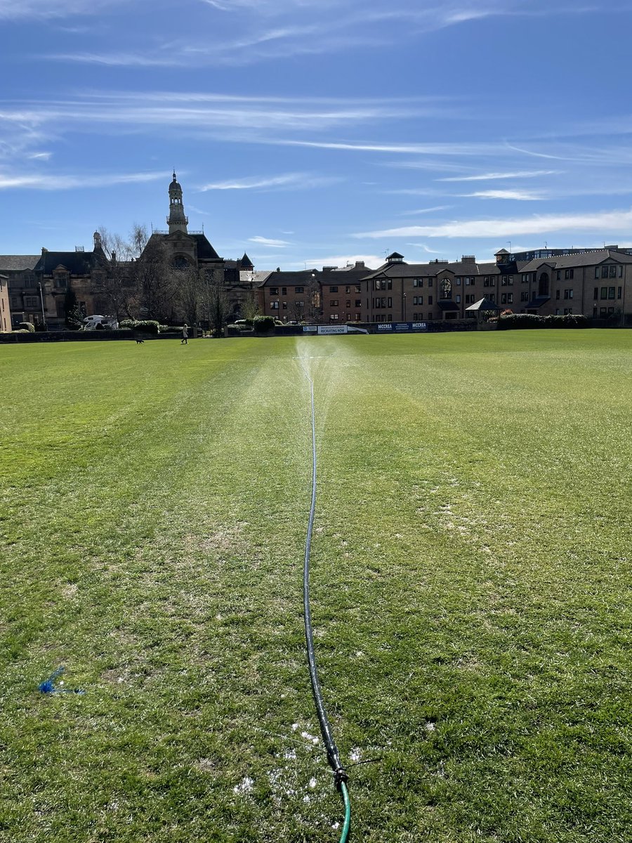 Graeme Taylor (@graha1874) on Twitter photo It’s no April Fools; we’re watering the square on April 1st <a href="/WoSCC/">McCrea FS West of Scotland Cricket Club</a>! Square cut down in to strips today with both end wickets being cautiously prepared for potential use in the coming weeks. Definitely beginning to feel like cricket season on a beautiful day in the west end It’s no April Fools; we’re watering the square on April 1st <a href="/WoSCC/">McCrea FS West of Scotland Cricket Club</a>! Square cut down in to strips today with both end wickets being cautiously prepared for potential use in the coming weeks. Definitely beginning to feel like cricket season on a beautiful day in the west end