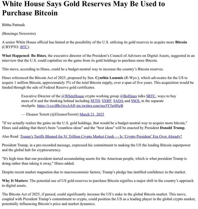 ArjunBiswa_'s tweet image. WHITE HOUSE SAYS GOLD RESERVES MAY BE USED TO PURCHASE BITCOIN
$BTC HOLDERS WILL WIN REGARDLESS