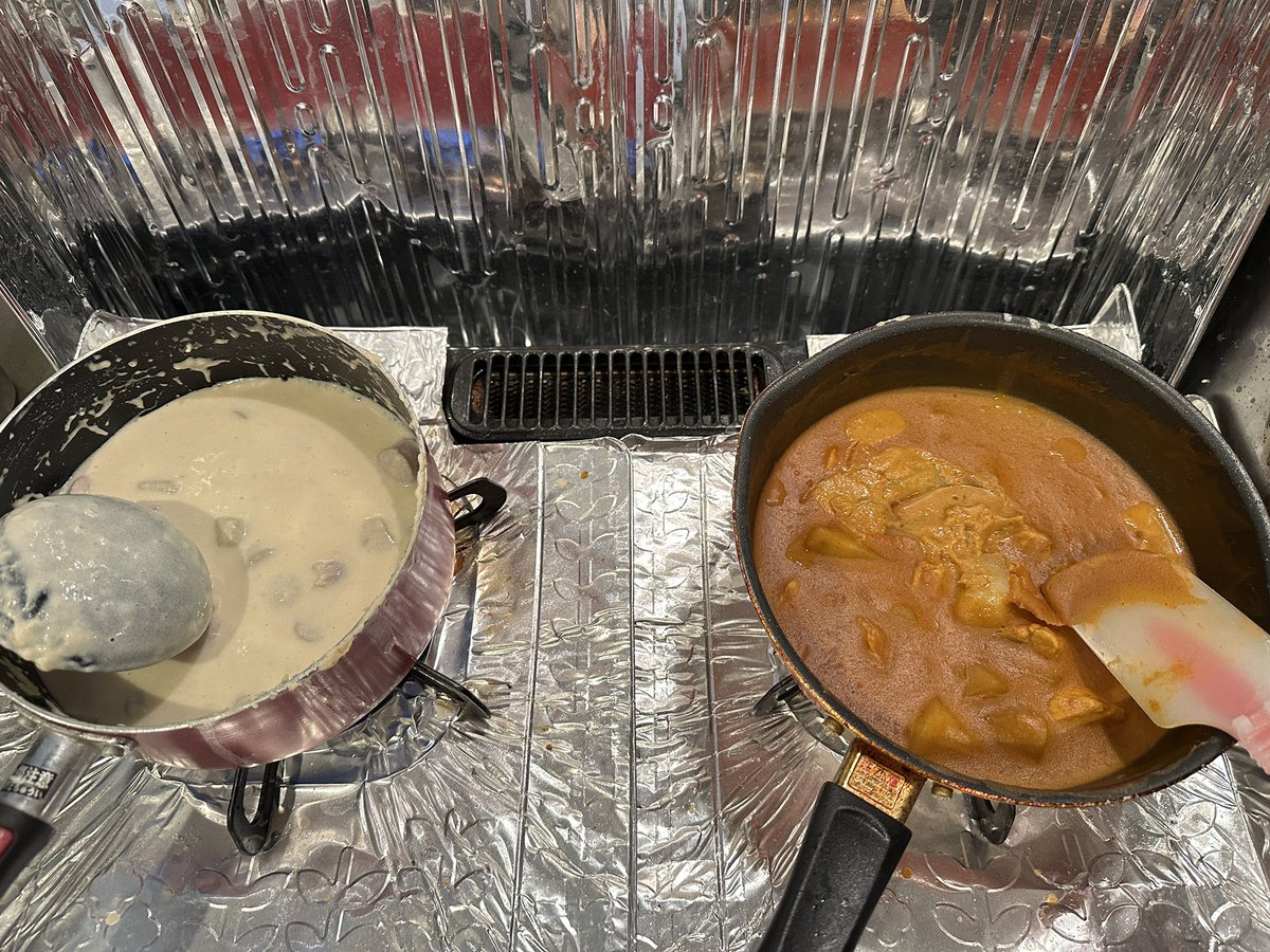 人生で初めてカレーとシチュー同時に作って食べる