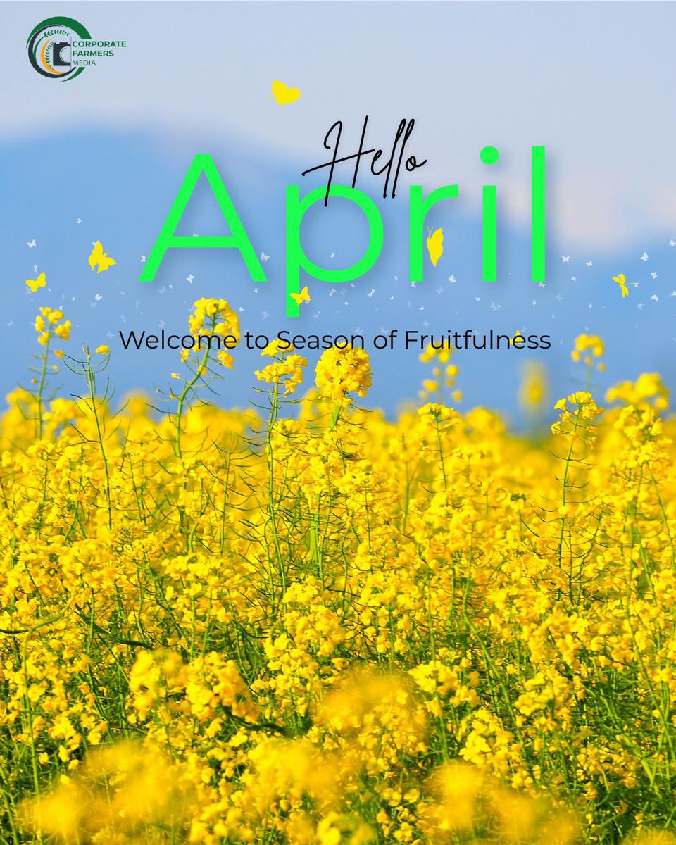 Welcome to April…
Thank you for all the support..
We pray that this month brings all the blessings attached to it…

Cc: <a href="/CorpFarmers_int/">CorporateFarmers Int®</a>