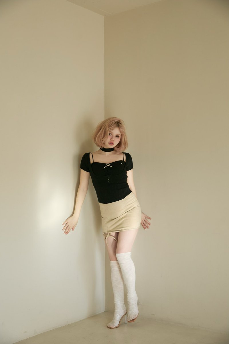 andmary Frida knit set pink beige（Knitted sets）