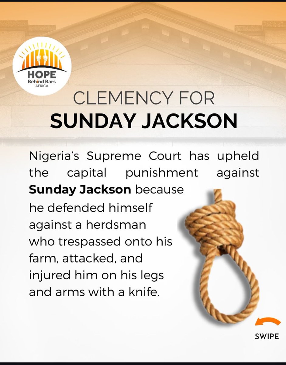 thefunkeadeoye's tweet photo. Justice Ogunwumiju didn’t just dissent. 

She acquitted and discharged Sunday Jackson, declaring him a proper candidate for clemency. 

Her judgment speaks to justice courage.  

Sunday Jackson was robed of his youth when the trespasser entered into his farm at age 21.
 
I urge you to join us in calling on the Governor of Adamawa State @GovernorAUF to act. 

Clemency is now a moral imperative.