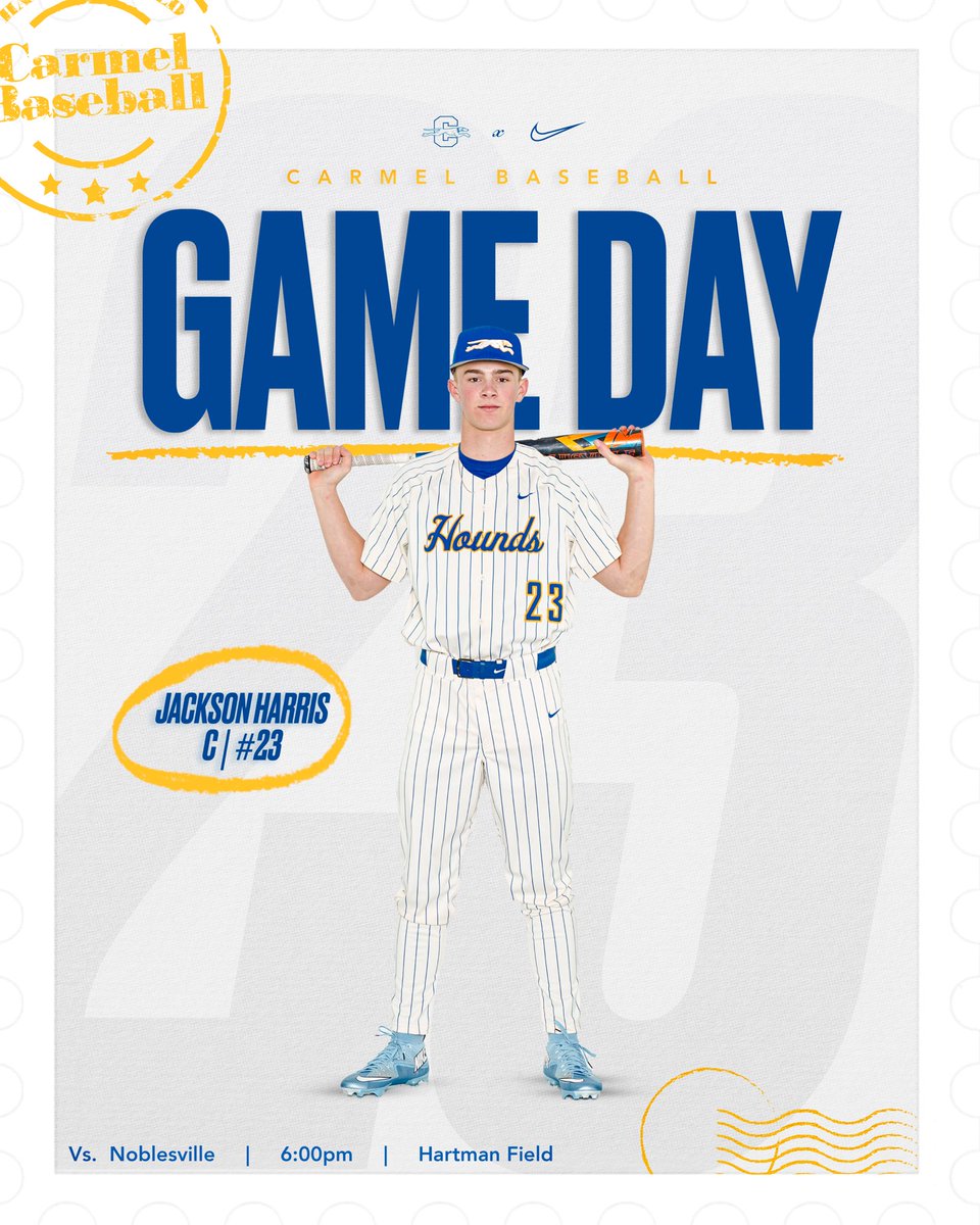 Getting this started.
📍 Hartman Field
🆚 Noblesville
⏰ 6:00pm

#HoundsBaseball