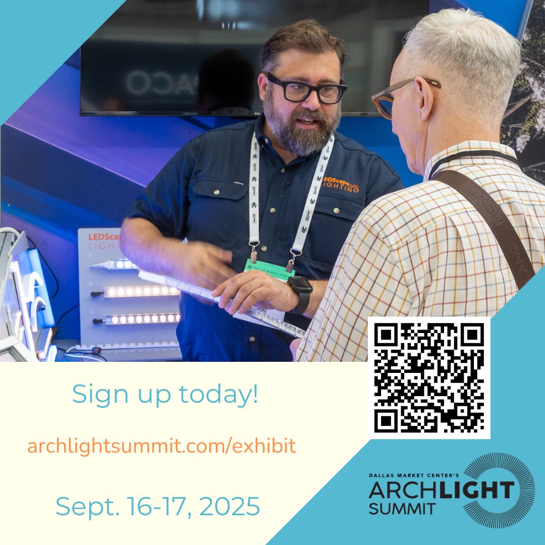The floor is filling up quick! Sign up today to reserve your spot! 
archlightsummit.com/exhibit 
 #lightingdesigner #architect #interiordesigner #inclusive #diverse #innovative #industryevent #DallasMarketCenter  #onlythebest #archLIGHTsummit