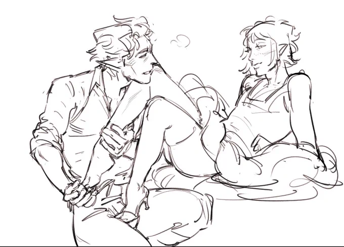 I got sick again... so here is Astarion taking Helsinki's shoes off 😩 