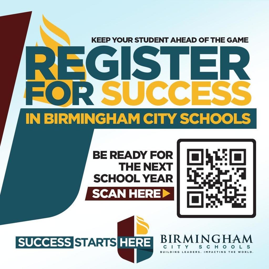 Registration for the 2025-2026 school year is now OPEN! Get started at bhamcityschools.org/registration #SuccessStartsHere 🏫