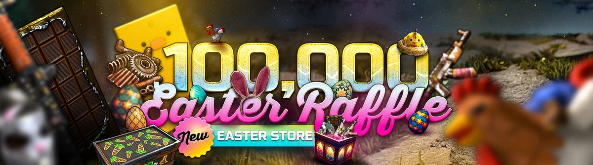 EASTER UPDATE IS LIVE! 🐰

It's time to start collecting those precious Easter Eggs because we have a HUGE 100,000 Easter Raffle and have put up our popular Easter Store!

100,000 SCRAP will be split between 100 Bandits!

Check it out: bandit.camp/easter