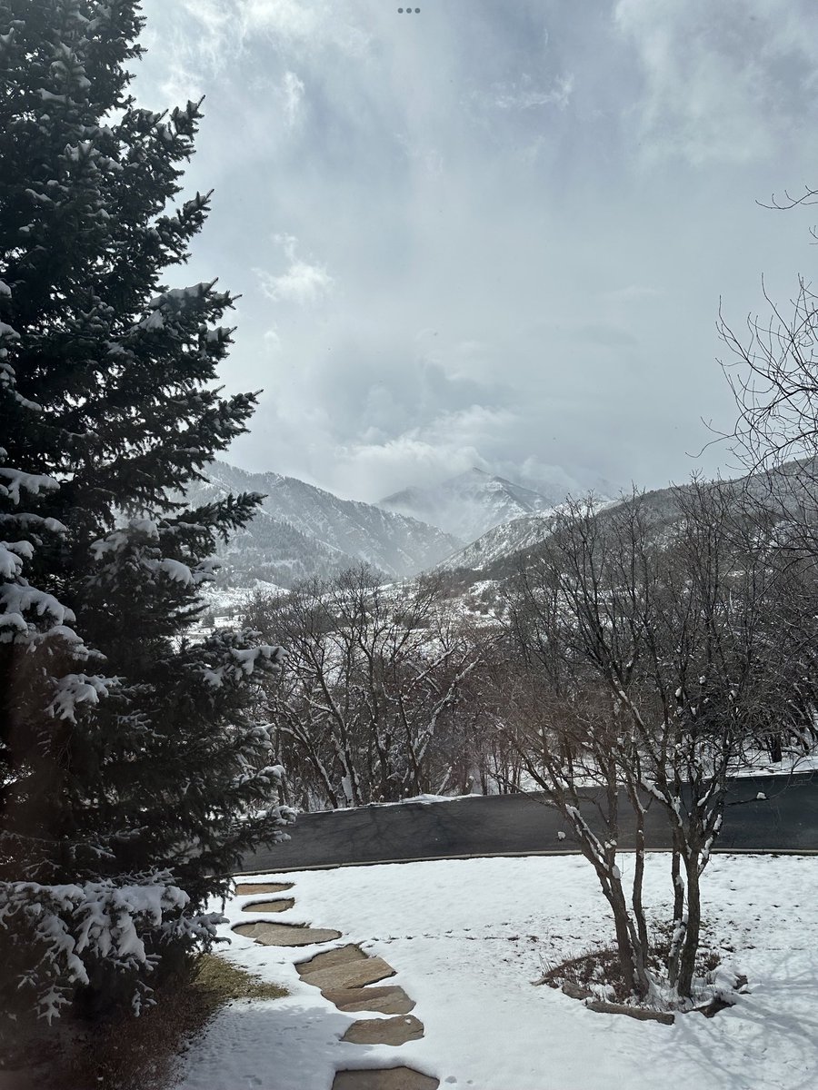 Mother Nature’s April Fools joke. It snowed today!