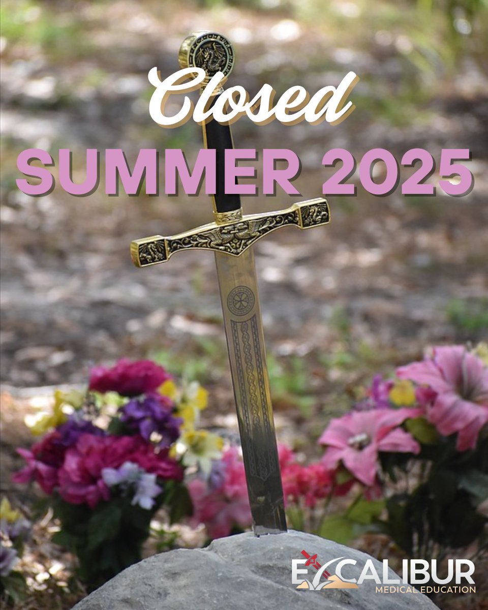 ⚔️🏰 Excalibur will be closed Summer 2025 as our team embarks on an epic journey across tri-state area Renaissance Festivals, showcasing our expertise in sword demonstrations &amp; perhaps a few jousting matches. 
Med Ed is important… but so is defending one’s honor in a duel. 😉