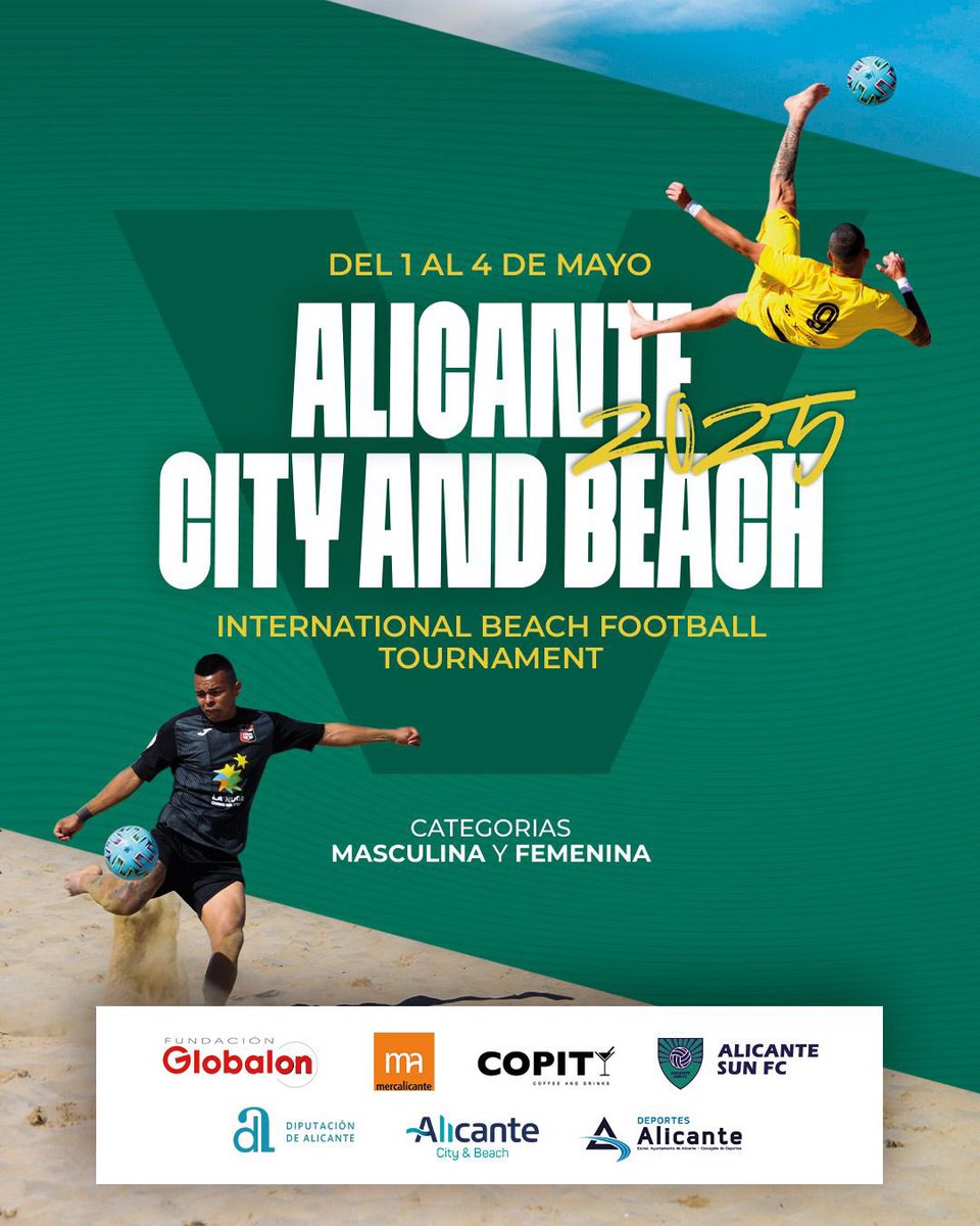 Our first tournament of the year will be in Alicante (Spain) for the Alicante city and beach international tournament.