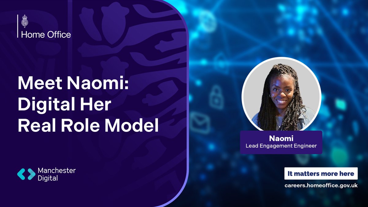 Discover more about Naomi’s role as a Lead Engagement Engineer and her career journey as a woman in tech at the Home Office: eu1.hubs.ly/H0hXwhL0