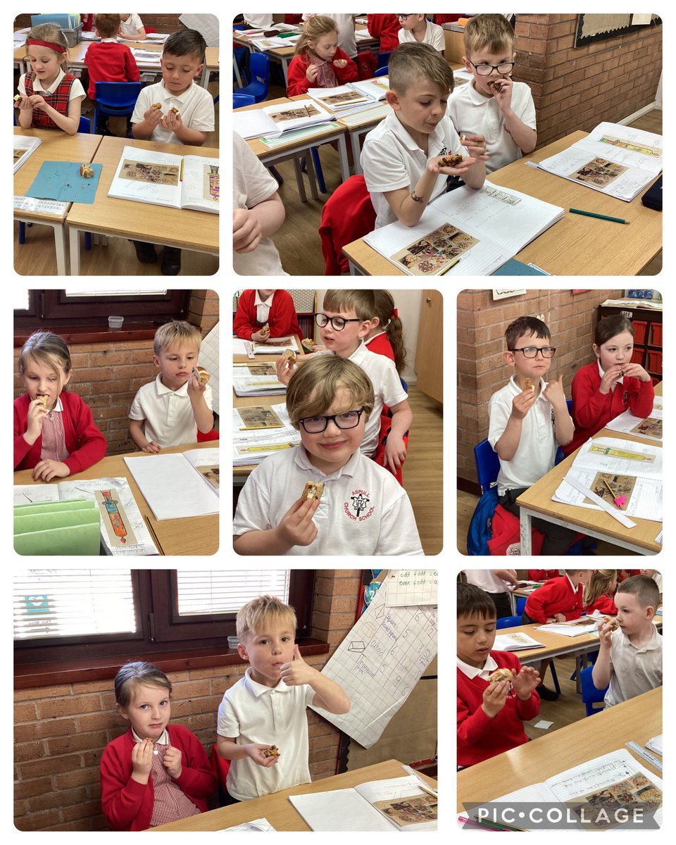 As part of today’s RE lesson,  we enjoyed tasting some Easter food. We could taste lots of different spices. #acpsre