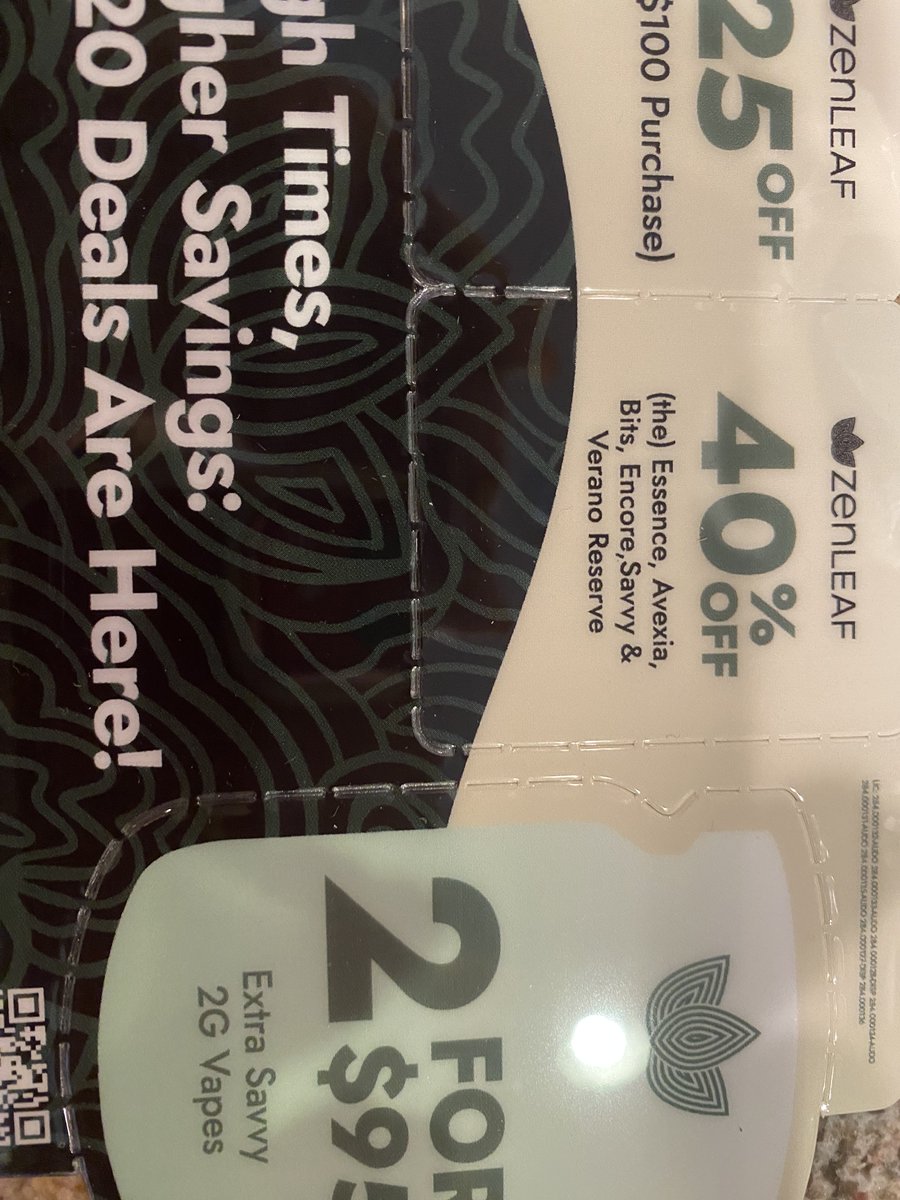 PopPotIllinois's tweet photo. Advertisement in yesterday's mail. Guess #ZenLeaf is not doing so well if they have to resort to this. https://t.co/1cN1DWbEut