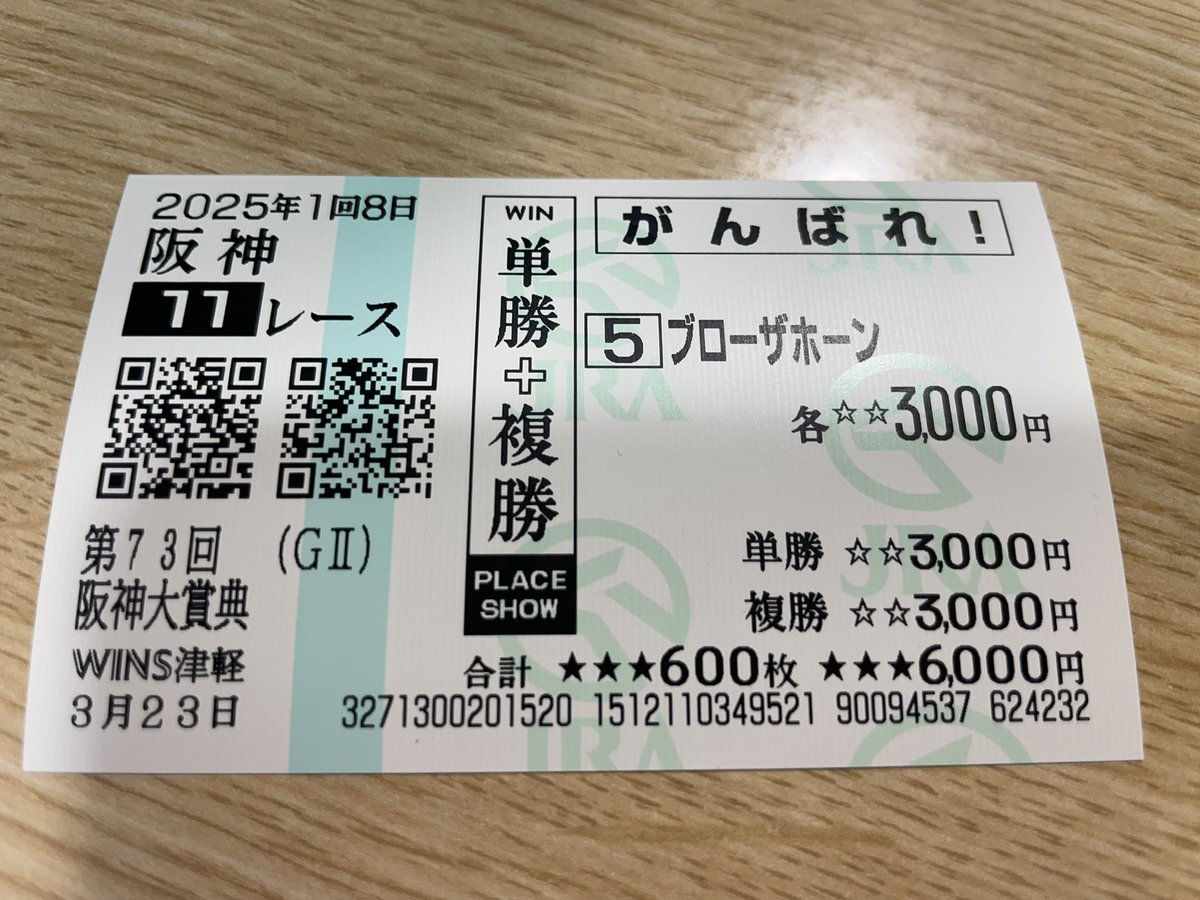 soumafactory's tweet photo. 3/23 #阪神大賞典

◎ #ブローザホーン

25重賞 5回目的中🎯 https://t.co/whm3rvgRes