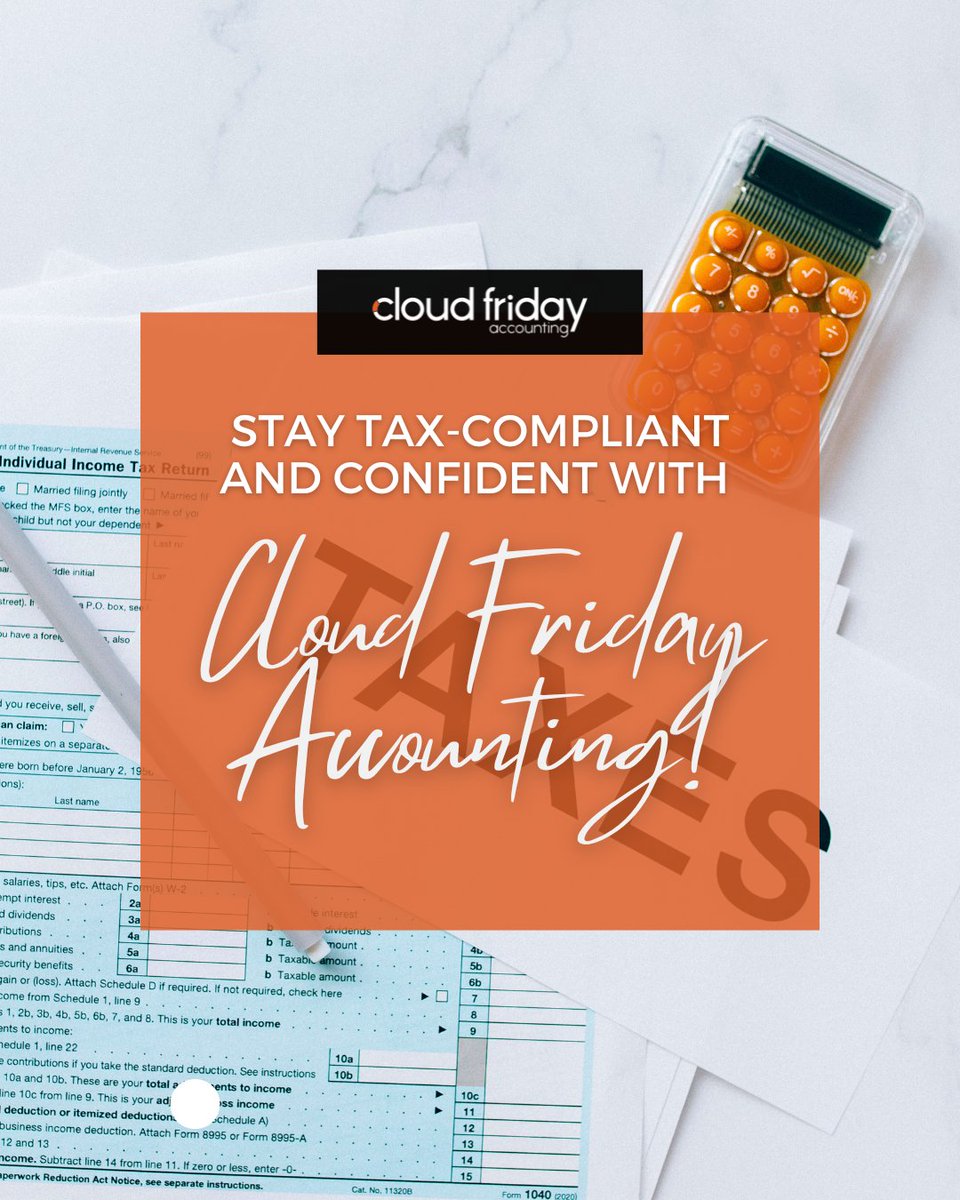 cloudfridayllc's tweet photo. Tax deadlines are just around the corner, and staying on top of your finances is important! 

That’s where Cloud Friday Accounting comes in. 

We will handle the finer details, so you can focus on running your business with clarity and peace of mind during this busy season. https://t.co/5mUuvlhE6t