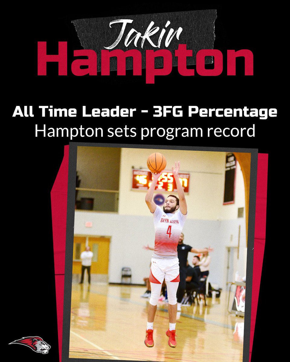 Congrats to senior guard, Jakir Hampton, who set the program’s all time record for 3FG% #OnTheHunt #D3Hoops