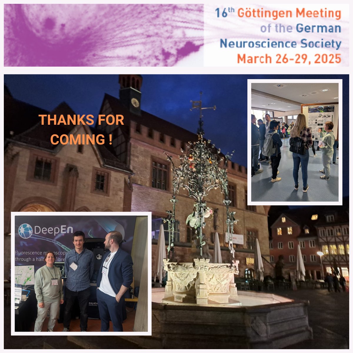 DeepEn_imaging's tweet image. Last week was busy for DeepEn! 
We exhibited at the 16th Göttingen Meeting of the German Neuroscience Society. 🧠 #NWG 
We enjoyed the discussions with neurobiologists at our booth! Lots of new ideas and contacts!
#neuroscience #neuroimaging