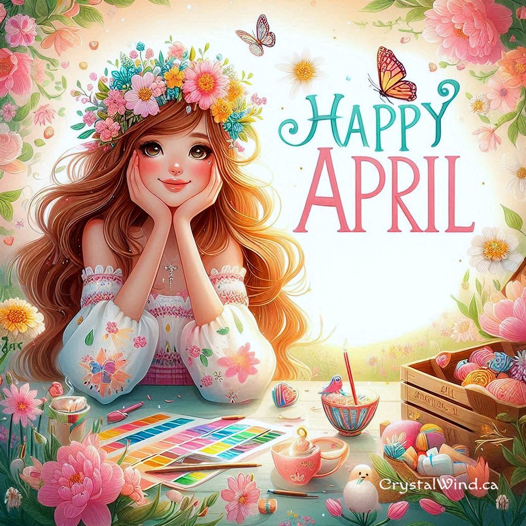 CrystalWind's tweet image. Celebrating the magic of spring with our &apos;Happy April&apos; album!  These delightful illustrations feature adorable girls and a charming bunny, surrounded by blooming flowers, butterflies, and sunshine. Perfect for sharing joy and embracing the season’s fresh start! #SpringJoy…