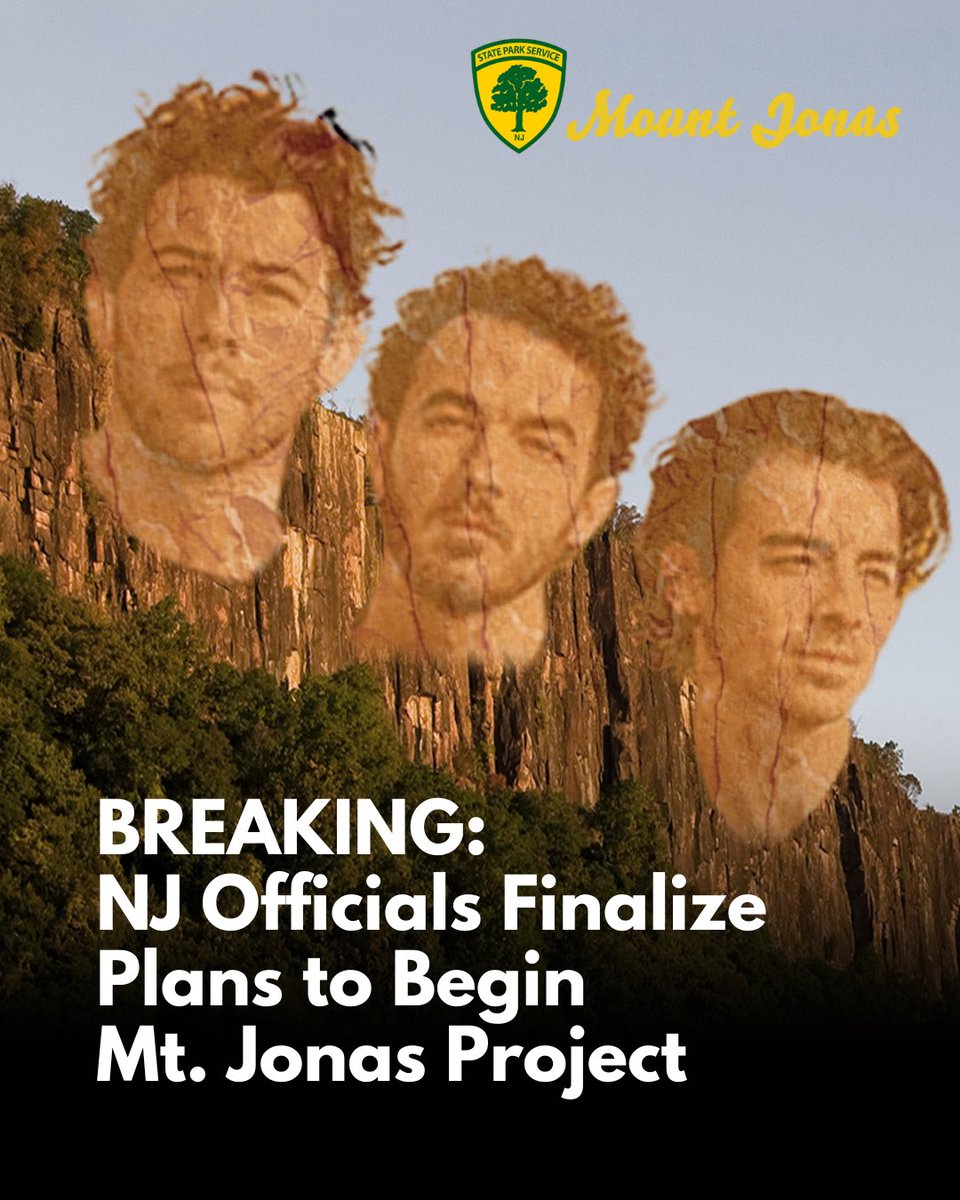 New Jersey (@njgov) on Twitter photo 20 years of the <a href="/jonasbrothers/">Jonas Brothers</a> calls for something BIG.
Mount Jonas to be completed by Summer 2035. 20 years of the <a href="/jonasbrothers/">Jonas Brothers</a> calls for something BIG.
Mount Jonas to be completed by Summer 2035.