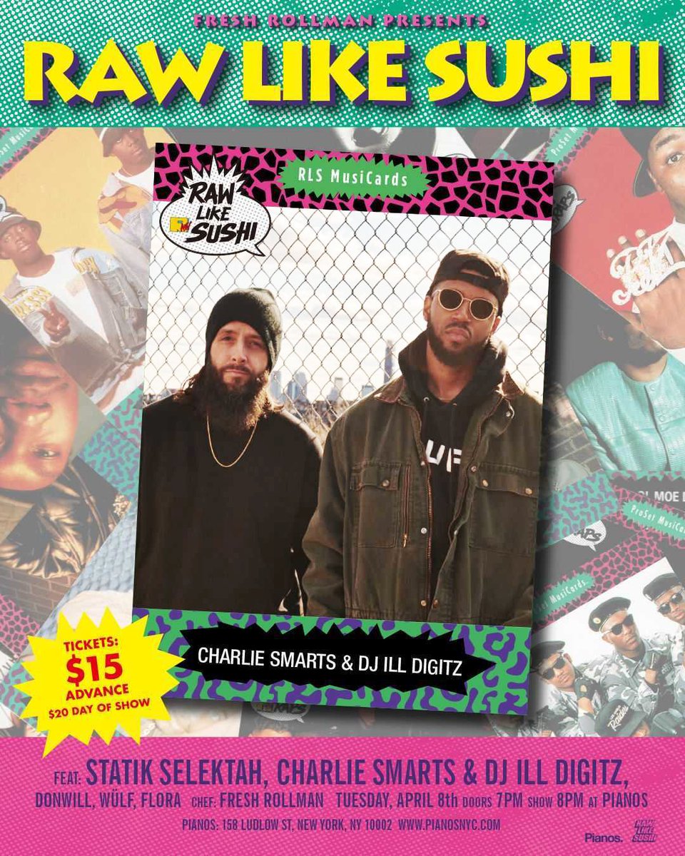 Show in NYC on Tuesday April 8.  Gonna be a goodie!