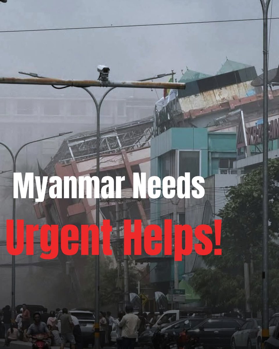 KhinKhi30428821's tweet photo. #HelpMyanmarQuake 
#MyanmarEarthquake #WhatsHappeningInMyanmar https://t.co/iP2TUXqWrg