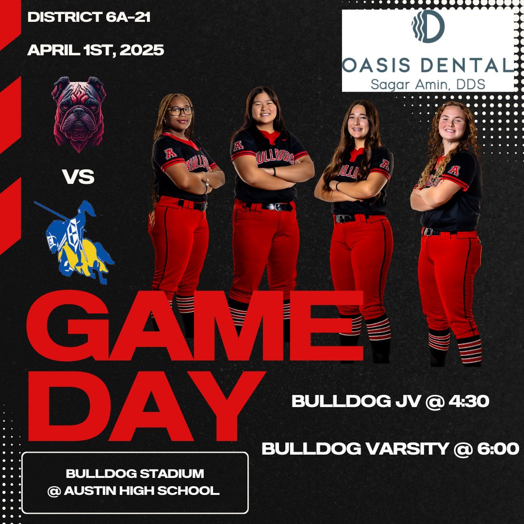 Austin Softball (@ahsbulldogsb) on Twitter photo HOME SWEET HOME! Bulldogs are back at Bulldog Stadium this week as we play host to The Elkins Knights in a district 6A-21 Showdown!!
It is also Teacher Appreciation Night!
<a href="/AHSBulldogs/">AHS Bulldog Athletics</a> <a href="/SFAHS_Bulldogs/">Austin High School</a> <a href="/TXPrepSoftball/">Texas Prep Softball</a> <a href="/Txhighschoolsb/">Txhighschoolsoftball</a> HOME SWEET HOME! Bulldogs are back at Bulldog Stadium this week as we play host to The Elkins Knights in a district 6A-21 Showdown!!
It is also Teacher Appreciation Night!
<a href="/AHSBulldogs/">AHS Bulldog Athletics</a> <a href="/SFAHS_Bulldogs/">Austin High School</a> <a href="/TXPrepSoftball/">Texas Prep Softball</a> <a href="/Txhighschoolsb/">Txhighschoolsoftball</a>