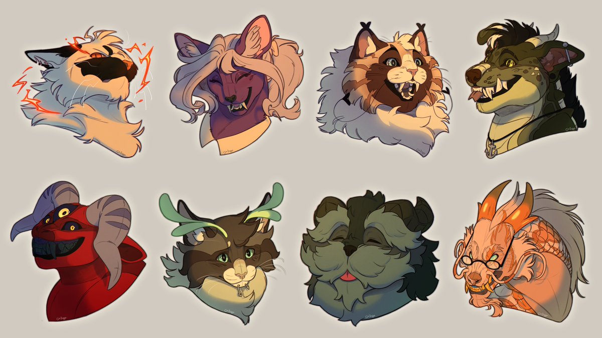 Patreon icon rewards of March! Thank yall so much the patience and for supporting me that much!! QvQ 💞💞💞