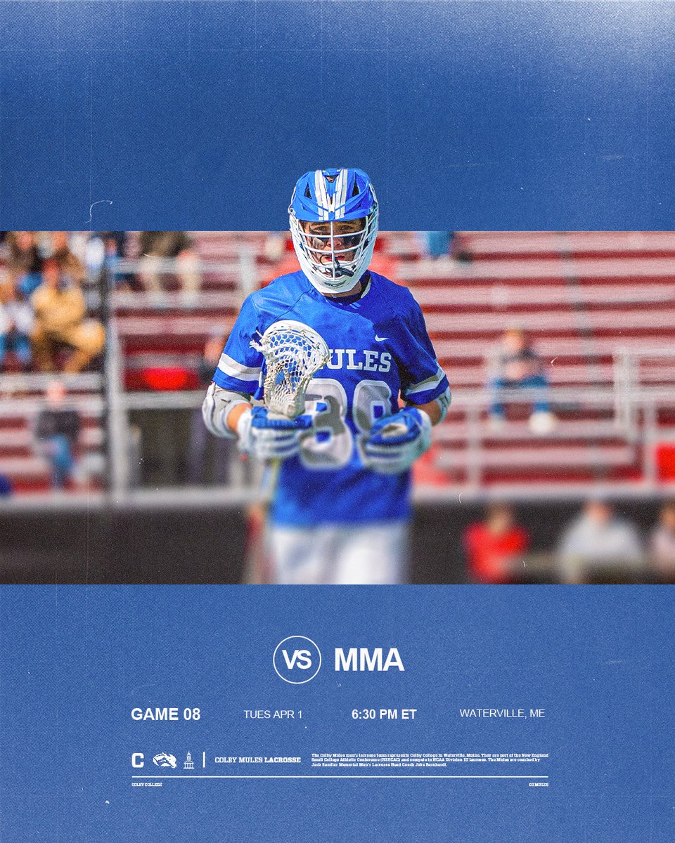 GAMEDAY

The Mules host Maine Maritime under the lights tonight at Harold Alfond Stadium. Come support or watch on the NESCAC app!

#RollMules