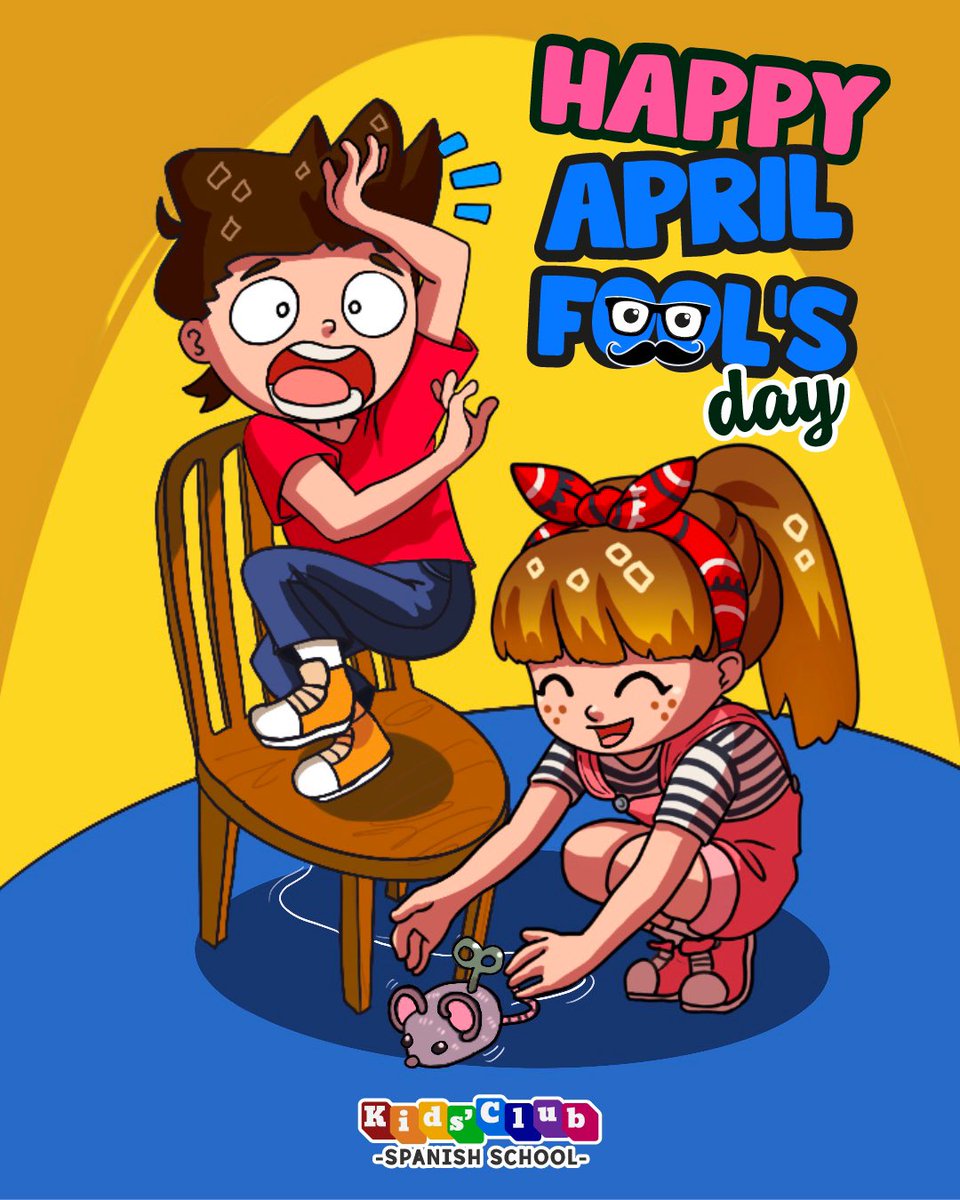 kids_spanish's tweet image. Happy April Fool&apos;s Day from all of us at Kids&apos; Club Spanish School!

Wishing you a day full of laughter, giggles, and harmless little pranks! 😂🎈

Let the silliness begin!

🔸 #SpanishForKids 
🔸 #AprilFoolsFun 
🔸 #KidsClubSpanishSchool