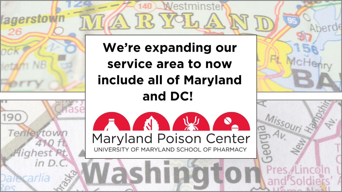 Beginning April 1, the Maryland Poison Center will extend its coverage to serve all 23 Maryland counties, Baltimore City, and the District of Columbia. Read more in our news story- mdpoison.com/news/News-2025…