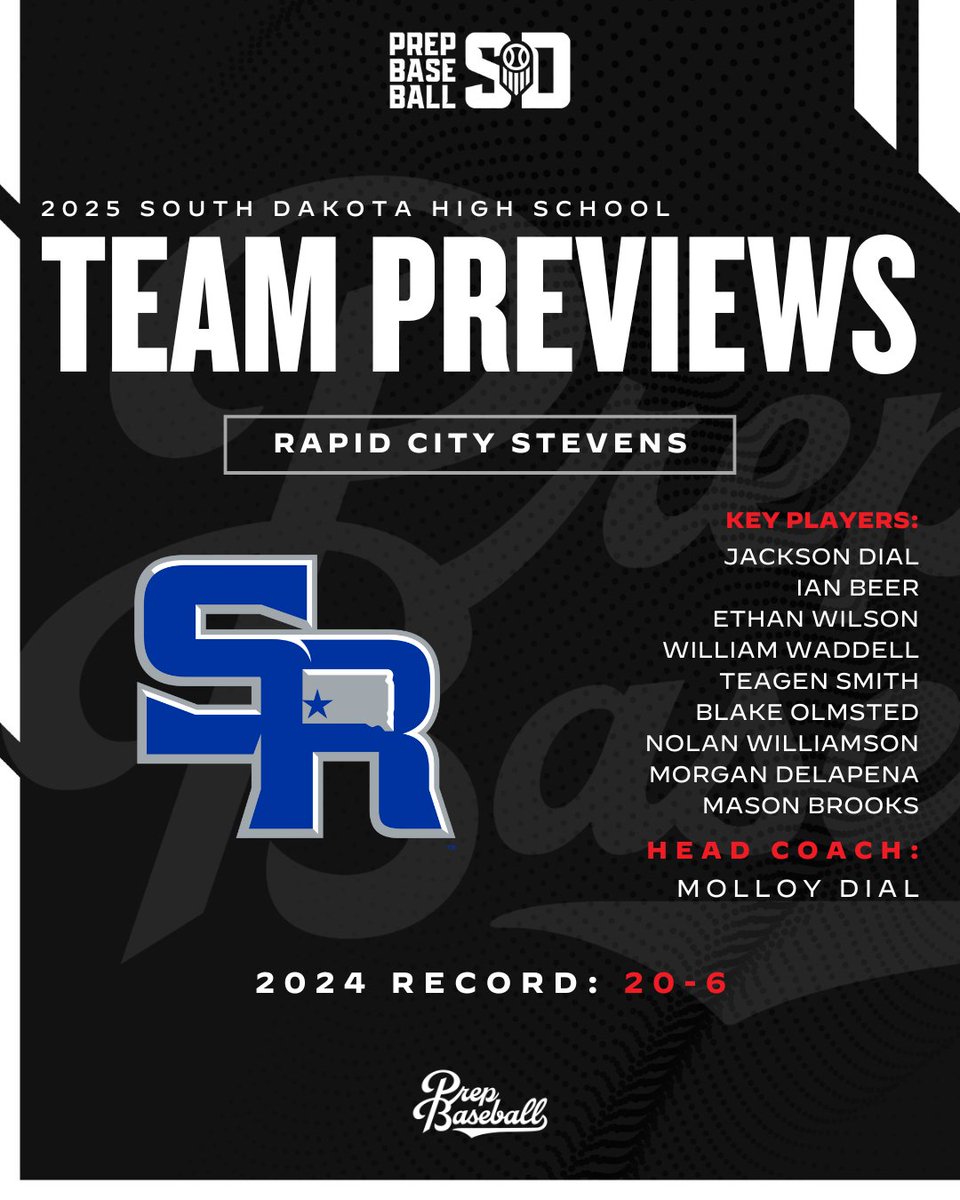 📂 #𝐒𝐃𝐇𝐒𝐏𝐫𝐞𝐯𝐢𝐞𝐰𝟐𝟓
 └ 📁 𝐑𝐚𝐩𝐢𝐝 𝐂𝐢𝐭𝐲 𝐒𝐭𝐞𝐯𝐞𝐧𝐬

Rapid City Stevens is back and full of future college ball players. Returning most of the lineup and pitching, the Raiders are looking to play their best ball in late May.

🔗: loom.ly/js3npJw |