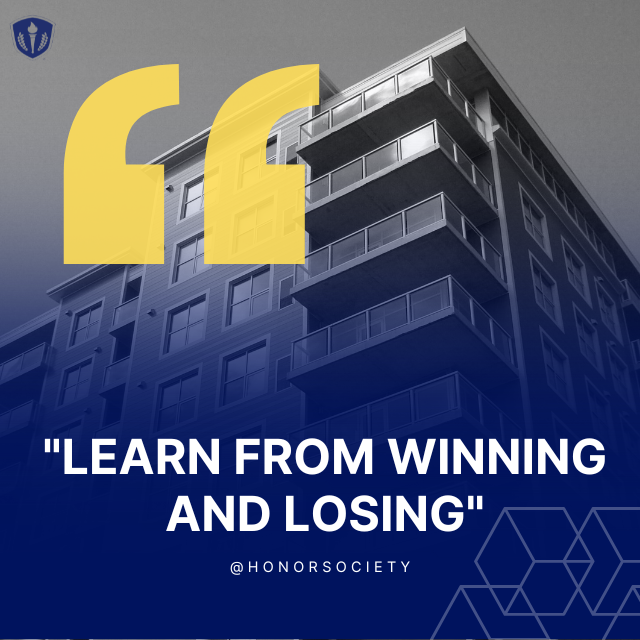 honorsocietyorg's tweet image. Winning teaches you what works. Losing teaches you what doesn't. Learn from both.

#LearnFromExperience
#GrowthMindset
#PersonalGrowth
#LifelongLearning
