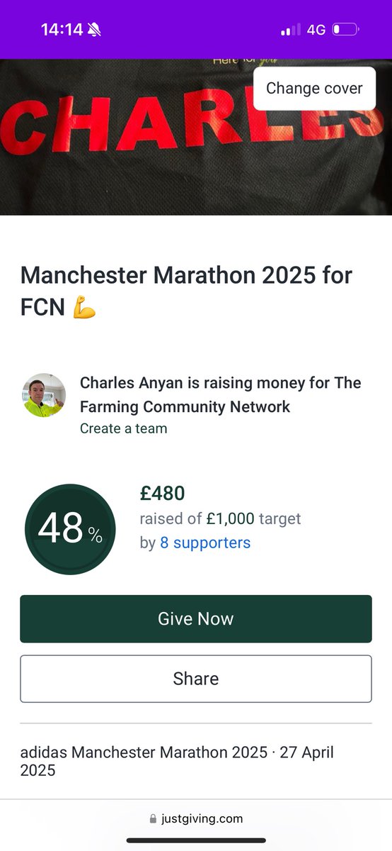 charles anyan Ⓜ️ (@charlesanyan) on Twitter photo Really delighted by this as only started it last night. Very grateful to all who have sponsored me so far for my <a href="/FCNcharity/">The Farming Community Network</a> fundraiser.
They are a fabulous charity who do wonderful work and I feel privileged to fly their flag 💪
justgiving.com/page/charles-a… Really delighted by this as only started it last night. Very grateful to all who have sponsored me so far for my <a href="/FCNcharity/">The Farming Community Network</a> fundraiser.
They are a fabulous charity who do wonderful work and I feel privileged to fly their flag 💪
justgiving.com/page/charles-a…