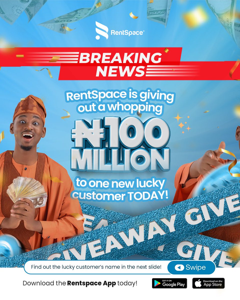 rentspacetech's tweet image. 🚨 ₦100 MILLION ALERT?! 🚨 Or is it... 😆🤣

#AprilFools #Gotcha 😂 #ButForReal #WinBigWithRentSpace