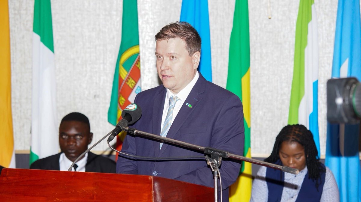 .<a href="/VilleTavio/">Ville Tavio</a> opening the 3rd #LDCFutureForum in Lusaka 🇿🇲: "The Future Forums bolster LDCs in harnessing their full potential to achieve social and economic growth". Finnish 🇫🇮 innovations are linked to LDCs' efforts in enhancing their #resilience. <a href="/UNOHRLLS/">UN-OHRLLS</a> <a href="/FinlandinZambia/">Finland in Zambia</a>