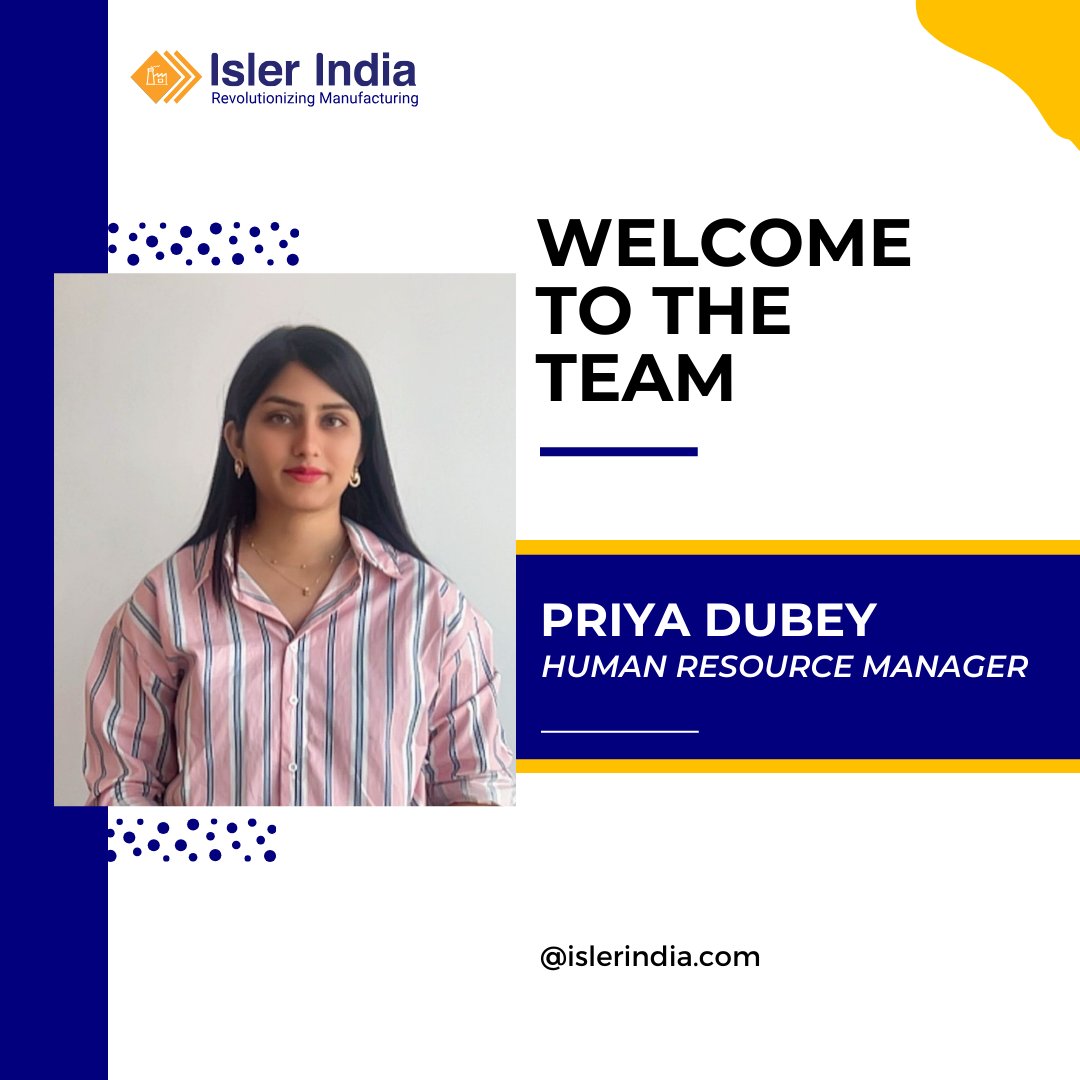 Islerindia's tweet photo. We’re thrilled to have Priya join Isler India as our new HR Manager. With her expertise and passion for people, she’ll play a key role in fostering a dynamic and thriving workplace. 🚀💼

Join us in giving her a warm welcome! 👏

https://t.co/HUe3qWdhPM

#TeamIsler #NewJoinee https://t.co/I7kUFDaMeX