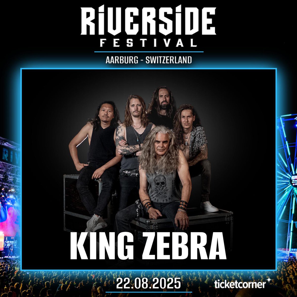 KingZebraRocks's tweet photo. Riverside Festival here we come💥

@FrontiersMusic1 #kingzebra #band #festival https://t.co/sYhe1sy6aL