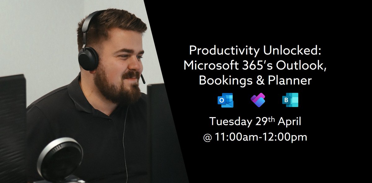 🚀 Back by popular demand!

Olly's rerunning our M365 Productivity Webinar – this time focusing on Outlook, Planner &amp; Bookings! 🗓️📬✅

🗓️ 29th April | 🕚 11:00–12:00pm
🔗 Register: events.teams.microsoft.com/event/f6ea16d1…

#M365Tips