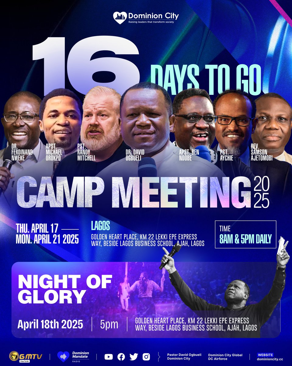 thedominioncity's tweet image. Camp Meeting 2025 is trending now. The biggest event in April. Dont miss it. #dccampmeeting2025