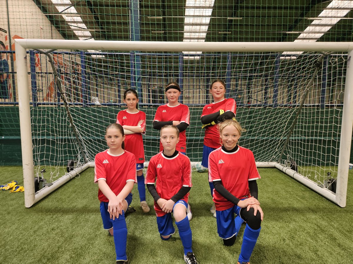 Our fantastic girls football team are ready for action.