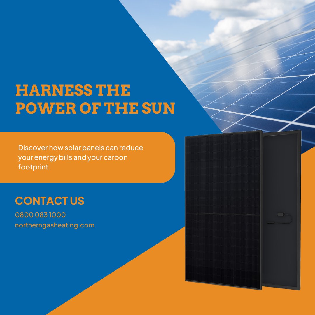 Harness the power of the sun: Discover how solar panels can reduce your energy bills and your carbon footprint. #SolarPower #CleanEnergy #Sustainability