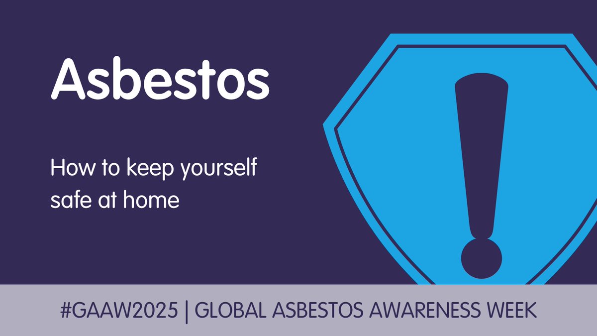 It’s Global Asbestos Awareness Week🌎

In homes, schools &amp; hospitals – asbestos is still found today, in an estimated 1.5 million UK buildings.

Although hard to identify, there are ways to keep yourself safe at home: ow.ly/SvRZ50Vs5NT

#GAAW2025