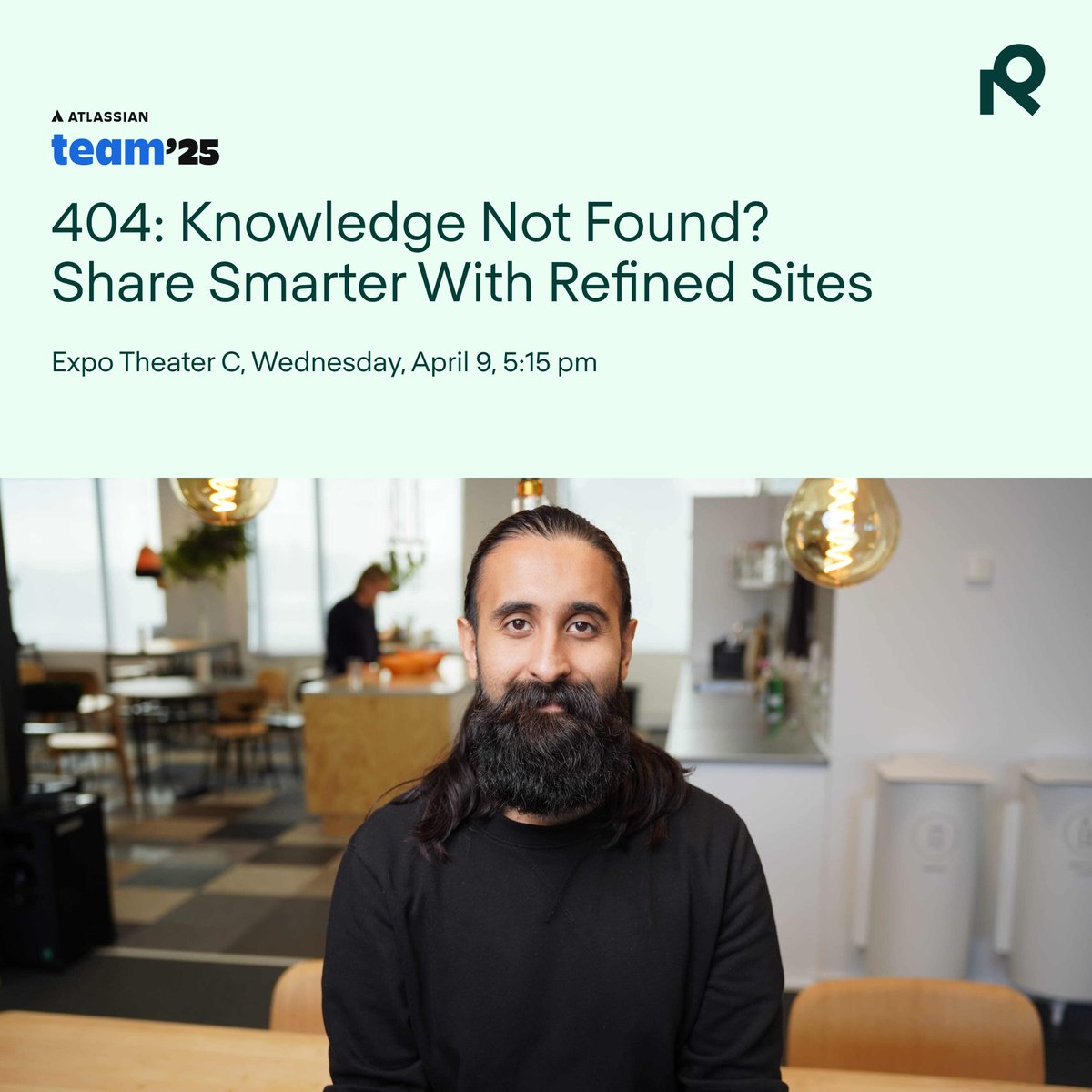 📣 Going to #AtlassianTeam25?

Don’t miss “404: Knowledge not found?” with Raj Sehmi from Refined.

Learn how to make #Confluence content easier to find, navigate, and use with Refined Sites.

#AtlassianTeam25 #Anaheim #RefinedSites #KnowledgeSharing